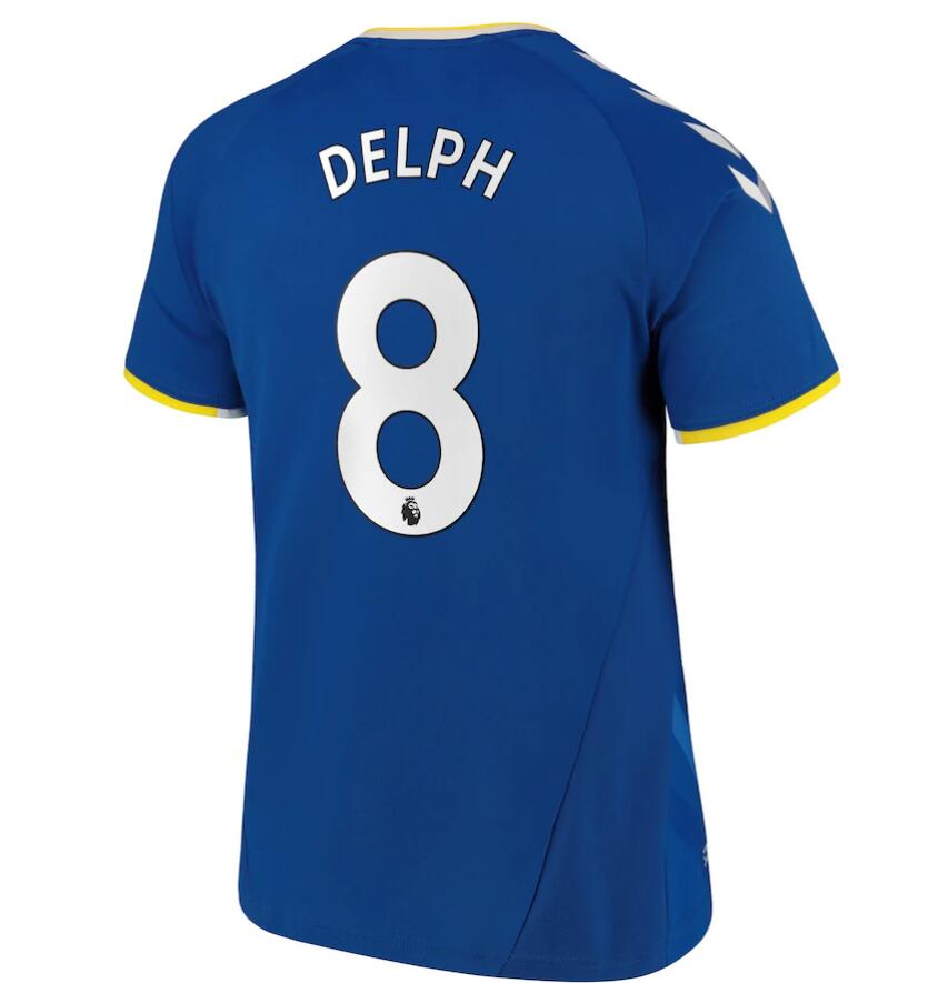 2021/22 Everton Home Kit Soccer Jersey with Delph 8 printing